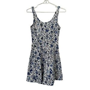 Floral Blue and White Women's Dress